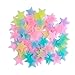 Photo AM AMAONM 100 Pcs Colorful Glow in The Dark Luminous Stars Fluorescent Noctilucent Plastic Wall Stickers Murals Decals for Home Art Decor Ceiling Wall Decorate Kids Babys Bedroom Room Decorations