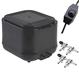 AQUANEAT Powerful Aquarium Air Pump, 250GPH, Dual Outlets, for up to 300 Gallon Fish Tank, Super Quiet Oxygen Aerator with Gang Valves, Adjustable Hydroponic Air Bubbler Pump Photo, best price $34.99 new 2023