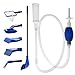 Photo GreenJoy Aquarium Fish Tank Cleaning Kit Tools Algae Scrapers Set 5 in 1 & Fish Tank Gravel Cleaner - Siphon Vacuum for Water Changing and Sand Cleaner (Cleaner Set)
