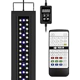 NICREW RGB+W 24/7 LED Aquarium Light with Remote Controller, Full Spectrum Fish Tank Light for Planted Freshwater Tanks, Planted Aquarium Light with Extendable Brackets to 48-60 Inches, 39 Watts Photo, best price $85.99 new 2024