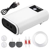 APEXCORE Aquarium Air Pump, Fish Tank Oxygen Pump Intelligent Control and Noise Reduction Dual Outlet Air Pump with Accessories StonesTubes,Check Valves for Max 100 Gallon Tank,White Photo, best price $22.99 new 2024