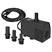 Photo Knifel Submersible Pump 600GPH Ultra Quiet with Foam Filter & Dry Burning Protection 8.2ft High Lift for Fountains, Hydroponics, Ponds, Aquariums & More………