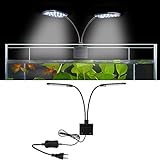 SENZEAL X7 LED Aquarium Beleuchtung Zwillinge Aquarium Lampe Zwei Köpfe LED Licht 220V 15W 1600LM für 8 bis 15 Zoll Fisch Tank Weißes Licht Foto, bester Preis 16,69 € neu 2024