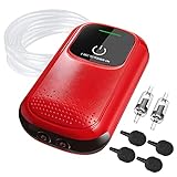 KEDSUM Battery Aquarium Air Pump, Quietest Rechargeable and Portable Fish Bait Aerator Pump with Dual Outlets for Fish Tank, Outdoor-Fishing, Fish Transportation and Power Outages Photo, best price $25.99 new 2024