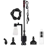 AQQA Aquarium Gravel Cleaner Siphon Kit,6 in 1 Electric Automatic Removable Vacuum Water Changer，Multifunction Wash Sand Suck The Stool Filter 110V/ 20W 320GPH (Black) Photo, best price $35.99 new 2024