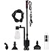 Photo AQQA Aquarium Gravel Cleaner Siphon Kit,6 in 1 Electric Automatic Removable Vacuum Water Changer，Multifunction Wash Sand Suck The Stool Filter 110V/ 20W 320GPH (Black)