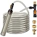 Photo hygger Bucket-Free Aquarium Water Change Kit Metal Faucet Connector Fish Tank Vacuum Siphon Gravel Cleaner with Long Hose 25FT Drain & Fill