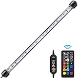 NICREW Submersible RGB Aquarium Light, Underwater Fish Tank Light with Timer Function, Multicolor LED Light with Remote Controller, 15 Inches Photo, best price $17.99 new 2024