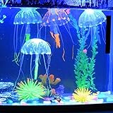 Artificial Jellyfish Fish Tank Decoration, 2022 The Newest Fluorescent Silicone Simulation Floating, Fish Tank Ornament Aquarium Decoration, Fish Tank Fluorescent Glowing Beauty Fake Jellyfish Aquarium Ornament Photo, best price $5.97 new 2024