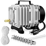 Simple Deluxe Commercial Air Pump LGPUMPAIR75 1189 GPH 58W 75L/min 8 Outlets with Airline Tubing 25 Feet for Aquarium, Pond, Hydroponics Systems Air Pump, Silver Photo, best price $49.99 new 2024