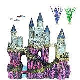 PINVNBY Aquarium Resin Castle Decoration Fish Tank Driftwood Castle Cave Hideouts House Plants Supplies Accessories(Purple) Photo, best price $18.99 new 2024