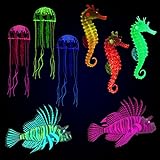 8 Pieces of Luminous Aquarium Decoration Silicone Decoration Artificial Fluorescent Jellyfish Luminous Lionfish Seahorse Aquarium Decoration Silicone Aquarium Decoration Suitable for Aquarium Photo, best price $15.59 new 2024