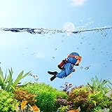 MUNLIT Floating Fish Tank Decorations — Blue Fat Diver, Floating Device Fish Tank Accessories, Small Cartoon Aquarium Ornament and Toy Photo, best price $9.99 new 2023