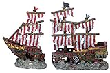 Penn-Plax Striped Sail Shipwreck Aquarium Decoration 2PC Large Over 19 Inches High for Large Fish Tanks, Multi (RR961) Photo, best price $135.00 new 2024