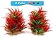 Photo BEGONDIS 2 Pcs Fish Tank Artificial Red Water Plants, Aquarium Decorations Made of Soft Plastic, Safe for All Fish & Pets