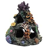 PINVNBY Coral Aquarium Decoration Fish Tank Resin Rock Mountain Cave Ornaments Betta Fish House for Betta Sleep Rest Hide Play Breed Photo, best price $12.99 new 2024