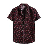 haoricu Men's Summer V Neck Shirts Casual Short/Long Sleeves Color Block Stripes Print Button Up Loose Shirts Blouse Photo, best price $13.98 new 2024