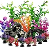 Fish Tank Decorations Plants with Resin Broken Barrel and Cave Rock View, PietyPet 15pcs Aquarium Decorations Plants Plastic,Fish Tank Accessories, Fish Cave and Hideout Ornaments, Aquarium Decor Photo, best price $15.89 new 2023