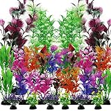 PietyPet 25 Pack Aquarium Plants, Fish Tank Decoration Colorful Artificial Fish Tank Decor Plants Aquarium Decorations for Household and Office Aquarium Simulation, Small to Large and Tall Photo, best price $13.99 new 2024