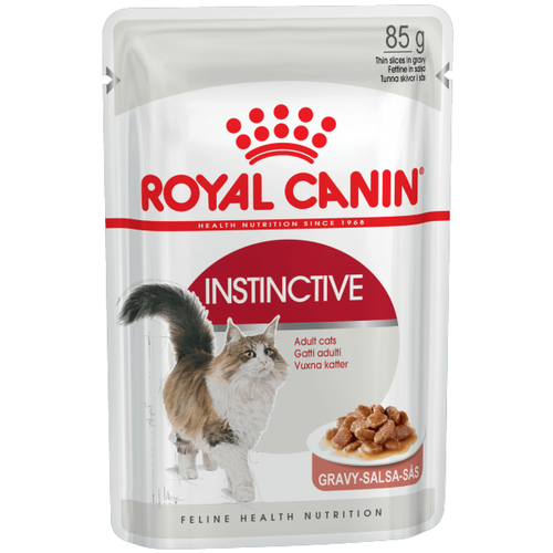 фотография Royal Canin Instinctive (в соусе), пауч для взрослых кошек, 85 г, купить онлайн 77 рубл