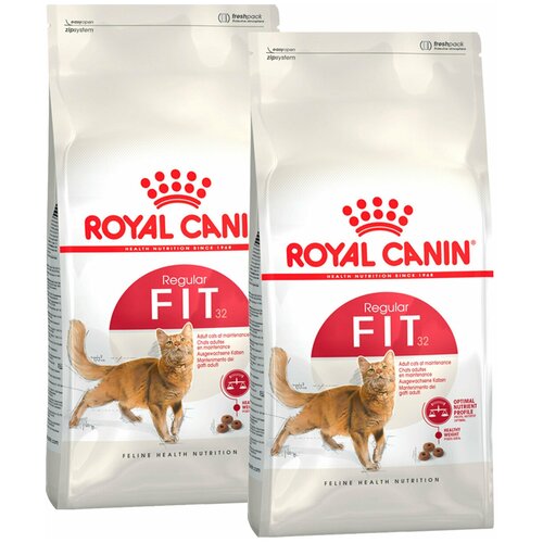 фотография ROYAL CANIN FIT 32 для активных взрослых кошек (2 + 2 кг), купить онлайн 4679 рубл