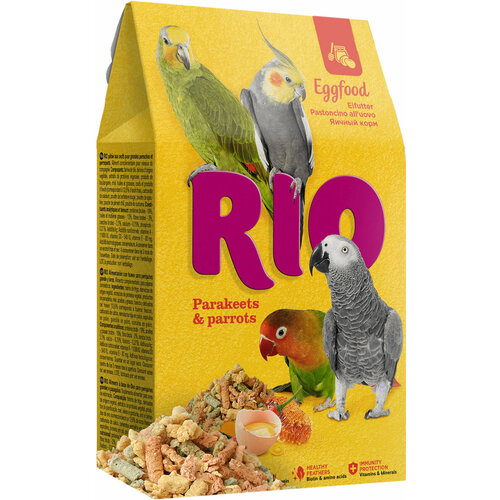 RIO EGGFOOD корм яичный для средних и крупных попугаев (250 гр х 2 шт) фотография