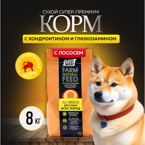 Сухой корм для собак средних и крупных пород Buddy Dinner Gold Line Hypoallergenic с лососем 8 кг фотография