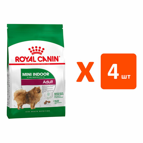 ROYAL CANIN MINI INDOOR LIFE ADULT для взрослых собак маленьких пород живущих дома (3 кг х 4 шт) фотография