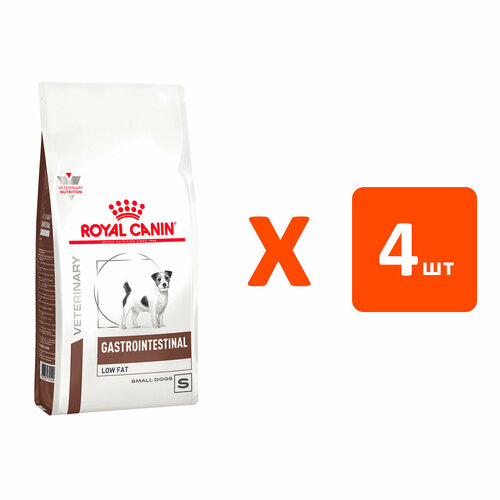 ROYAL CANIN GASTROINTESTINAL LOW FAT SMALL DOG S для взрослых собак маленьких пород при заболеваниях ЖКТ с пониженным содержанием жиров (3 кг х 4 шт) фотография