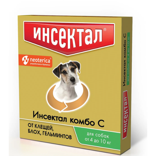 Neoterica капли от блох и клещей Инсектал Комбо С для собак от 4 до 10 кг 1 шт. в уп. фотография