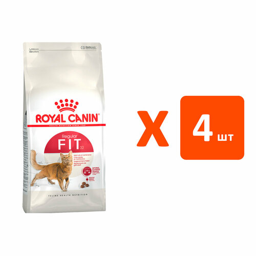 ROYAL CANIN FIT 32 для активных взрослых кошек (4 кг х 4 шт) фотография