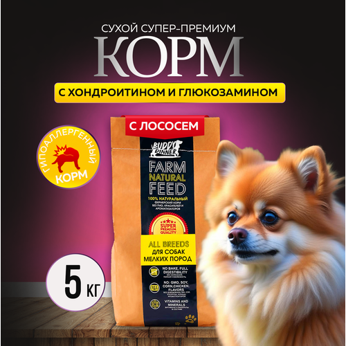 Сухой корм для собак мелких пород Buddy Dinner Gold Line Hypoallergenic с лососем 5 кг фотография