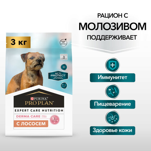 фотография Сухой корм PRO PLAN ACTI PROTECT, для взрослых собак мелких и карликовых пород с чувствительной кожей, с высоким содержанием лосося, 3кг, купить онлайн 3290 рубл