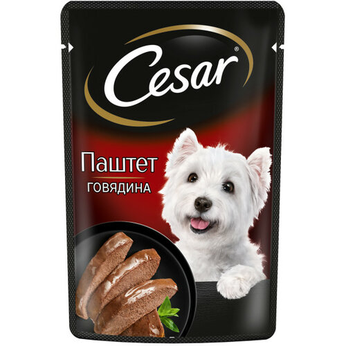 Влажный корм для собак Cesar паштет с говядиной 1 уп. х 1 шт. х 80 г фотография