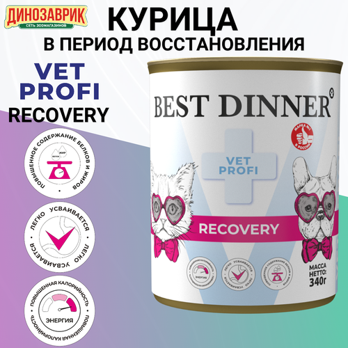 Консервы Best Dinner Vet Profi Recovery лечебный, для кошек и собак, при послеоперационном восстановлении 340гр фотография