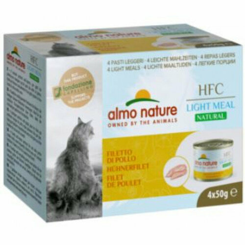 Almo Nature Набор 4 шт. по 50 г. Низкокалорийные консервы для кошек 