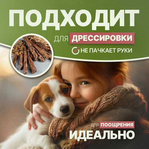 Баранье лёгкое палочки 100гр. для дрессировки, 100% натуральное SHEPHERD TM фотография