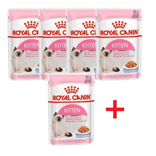 корм для котят Royal Canin Kitten Instinctive 5 шт. х 85 г (кусочки в желе) фотография