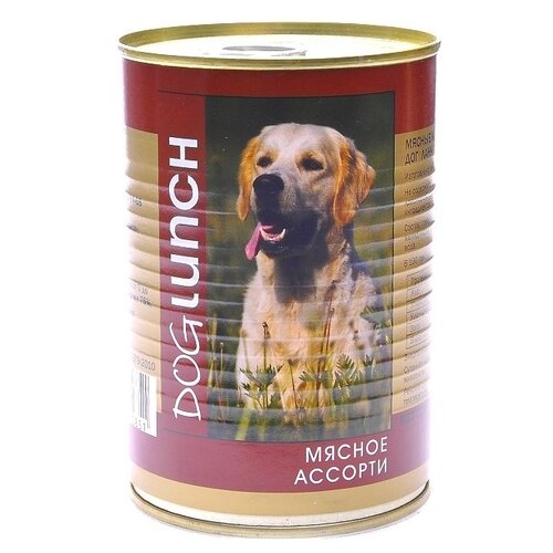 Влажный корм для собак Dog Lunch мясное ассорти 2 уп. х 2 шт. х 750 г (для крупных пород) фотография