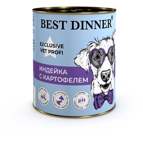 Best Dinner Vet Profi Urinary Exclusive 6шт по 340г индейка консервы для собак фотография