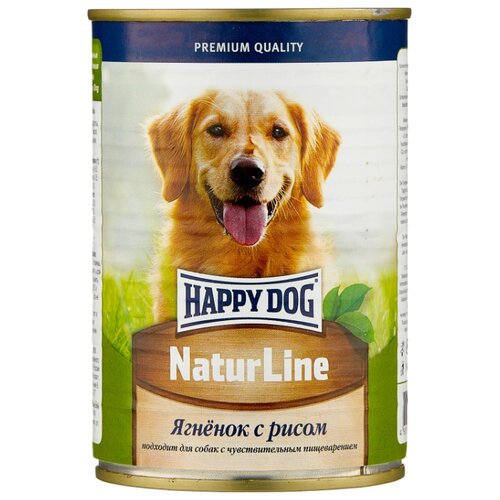 корм для собак Happy Dog NaturLine, ягненок, с рисом 1 уп. х 12 шт. х 970 г фотография