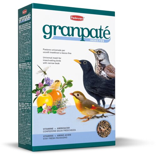 Padovan корм Granpatee Insectes для насекомоядных птиц, 1кг фотография