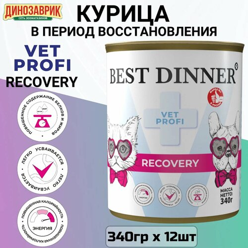 Консервы Best Dinner Vet Profi Recovery, для кошек и собак, при послеоперационном восстановлении 340гр х 12шт фотография