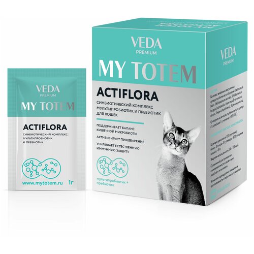 MY TOTEM ACTIFLORA Синбиотический комплекс для кошек, 30 саше по 1 г фотография