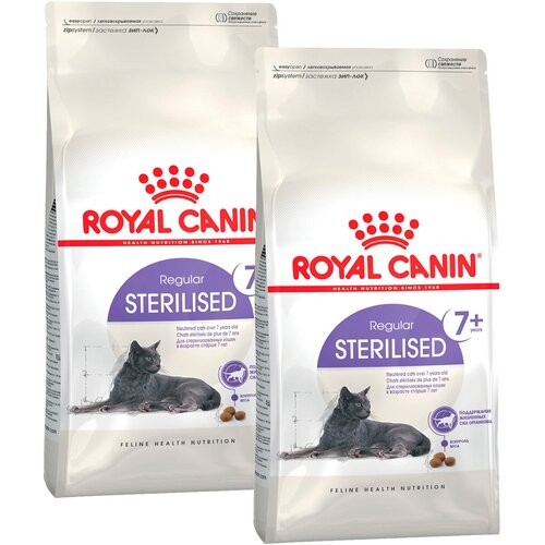 Сухой корм ROYAL CANIN STERILISED 7+ для пожилых кастрированных котов и стерилизованных кошек старше 7 лет (3,5 кг + 3,5 кг) фотография