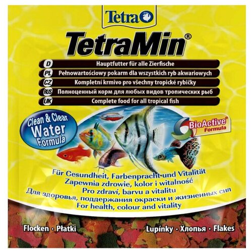 Сухой корм  для  рыб, рептилий, ракообразных Tetra TetraMin flakes, 12 г фотография