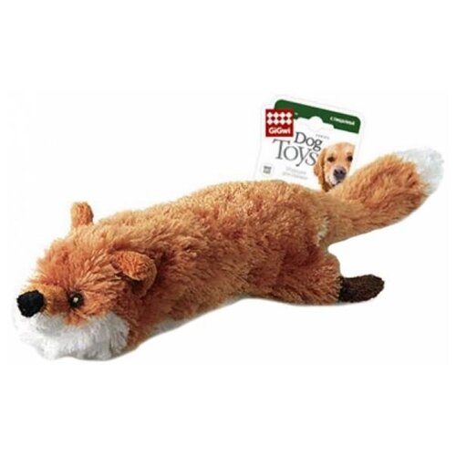 Игрушка   для собак  GiGwi Dog Toys Лиса с бутылкой (75016),  оранжевый, 1шт. фотография