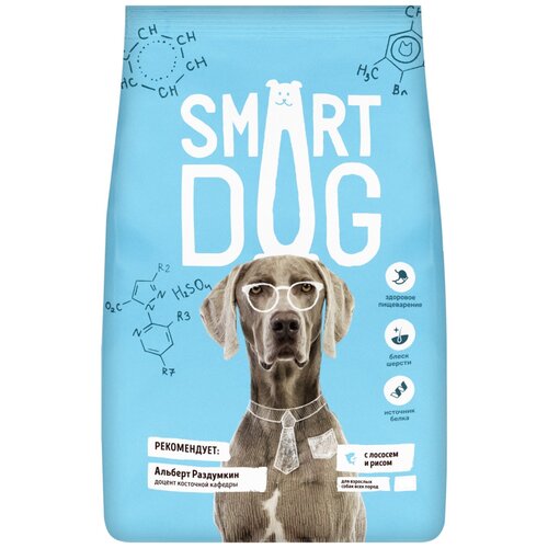 Сухой корм для собак Smart Dog лосось, с рисом 1 уп. х 1 шт. х 12000 г фотография