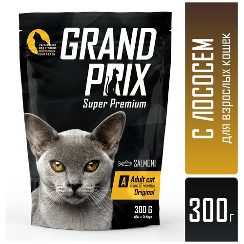 фотография Сухой корм для кошек GRAND PRIX с лососем 300 г, купить онлайн 307 рубл