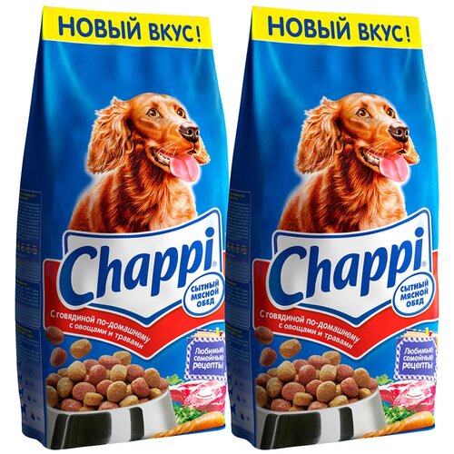 Сухой корм для собак Chappi говядина по-домашнему, с овощами, с травами 1 уп. х 2 шт. х 15000 г фотография